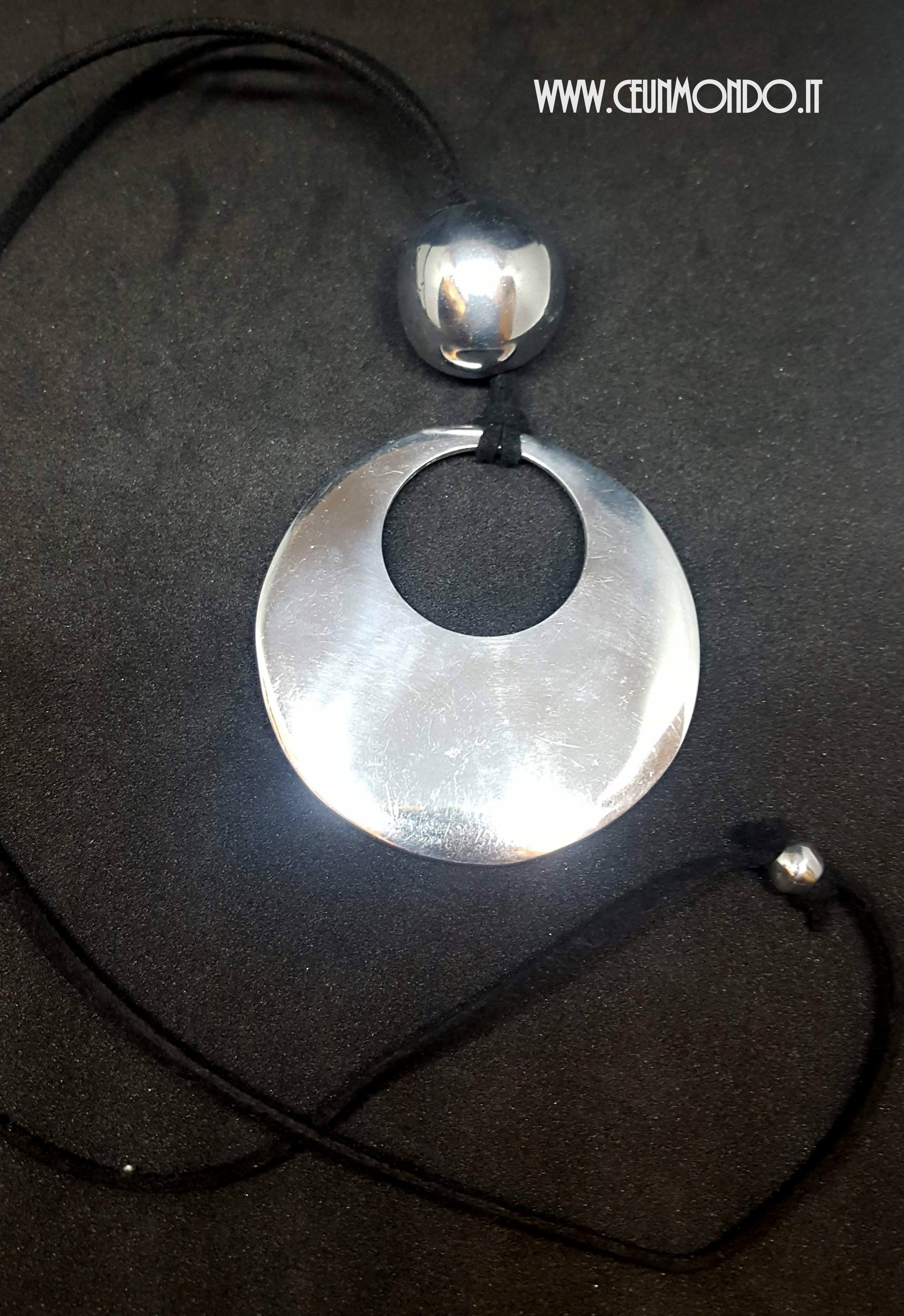 Collana con ciondolo alluminio riciclato