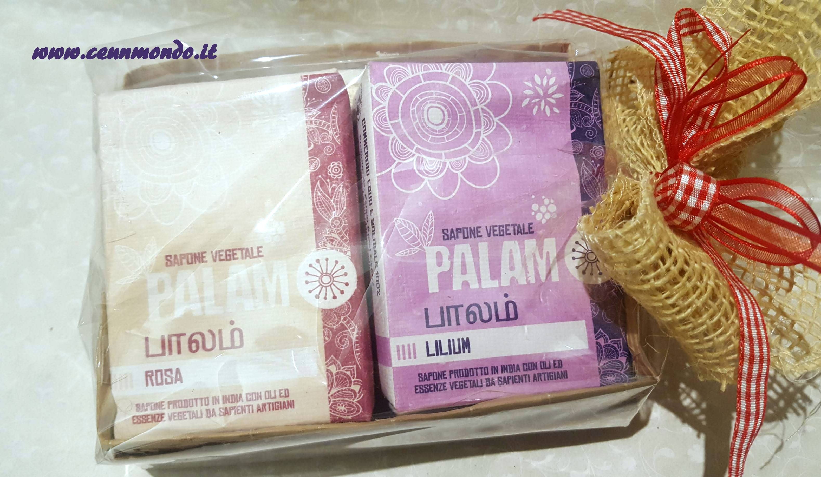 Confezione regalo saponi e spugna luffa