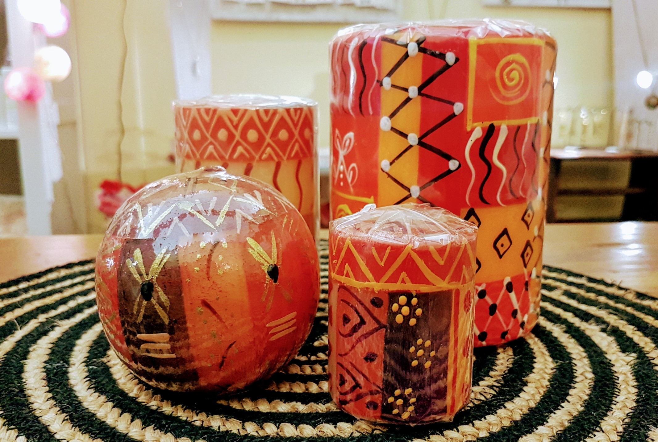 Candele per avvento dipinte a mano in set da 4 formati