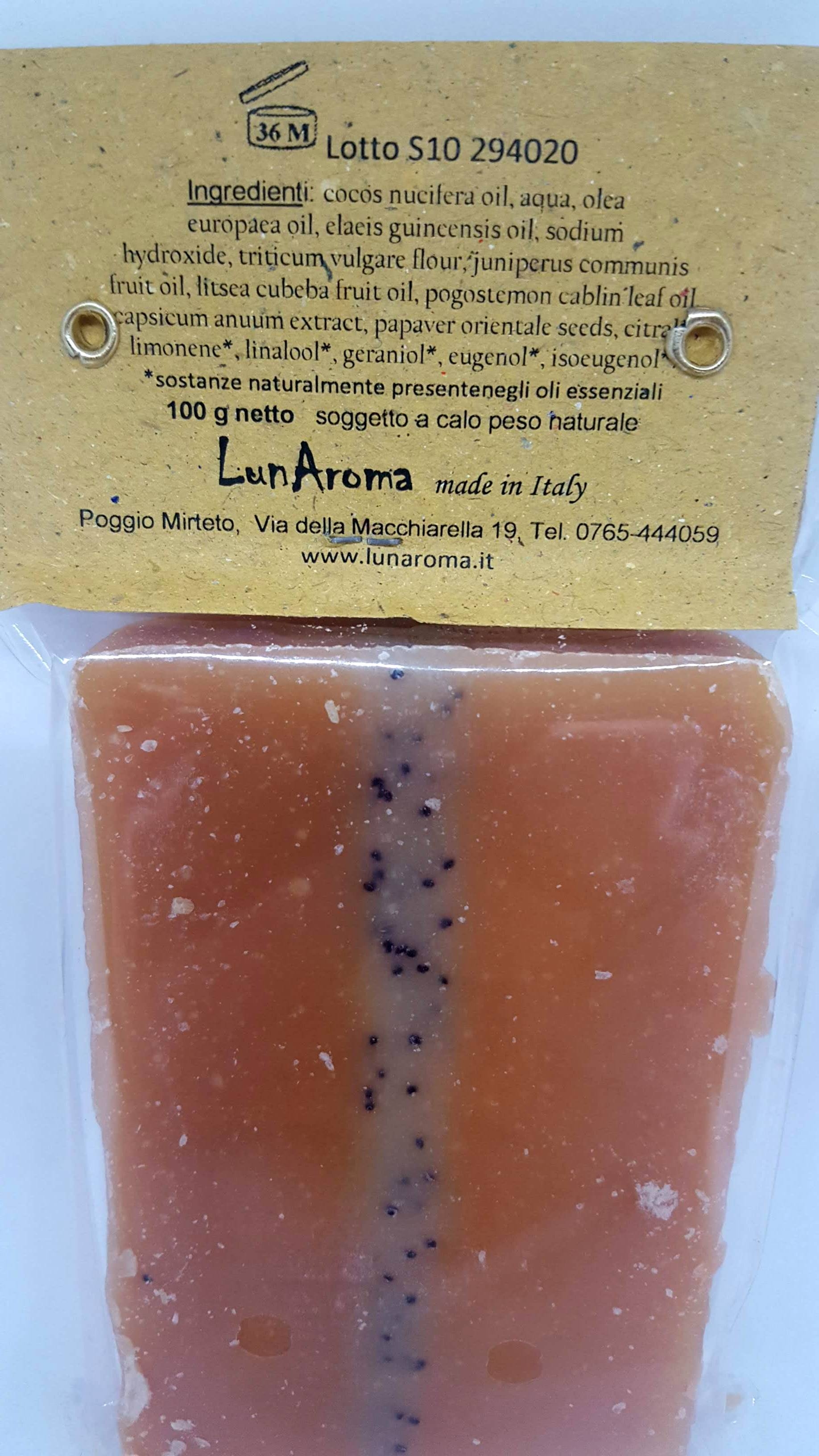 Sapone artigianale vegetale Ginepro Drenante e rassodante - Lunaroma