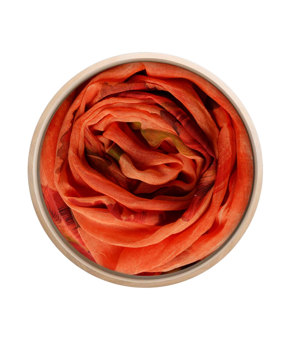 Foulard sciarpa Bamboo Dalì Arancione caldo