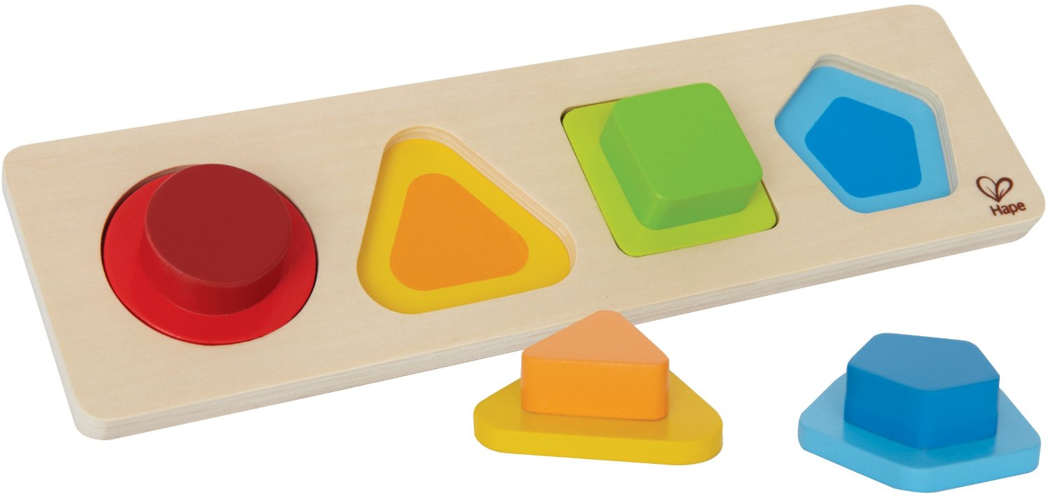Primo puzzle legno con forme