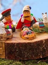 Presepe mondo peruviano Cuzqueno 5 figure
