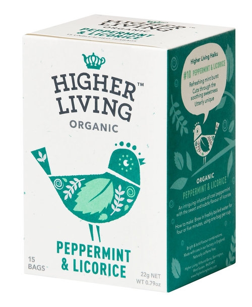 Tisana Menta e Liquirizia HIGHER LIVING BIO 15 bustine