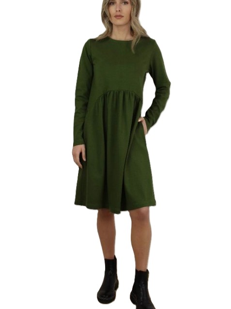 Abito donna invernale in caldo cotone Calicanto Verde On Earth