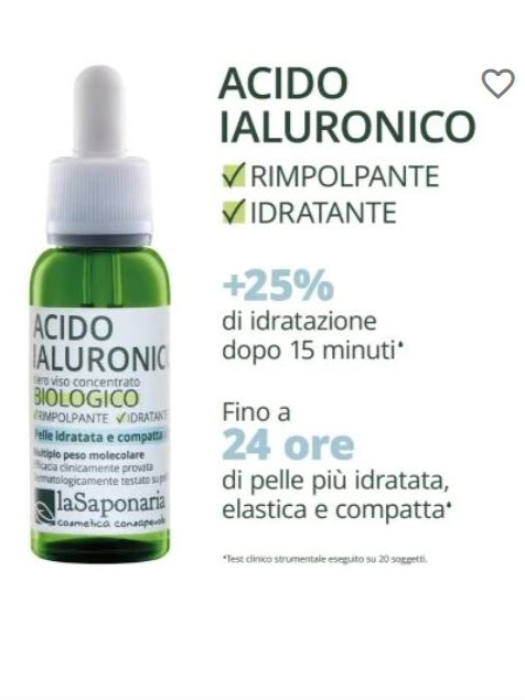 Acido Ialuronico Multiplo peso molecolare LA SAPONARIA