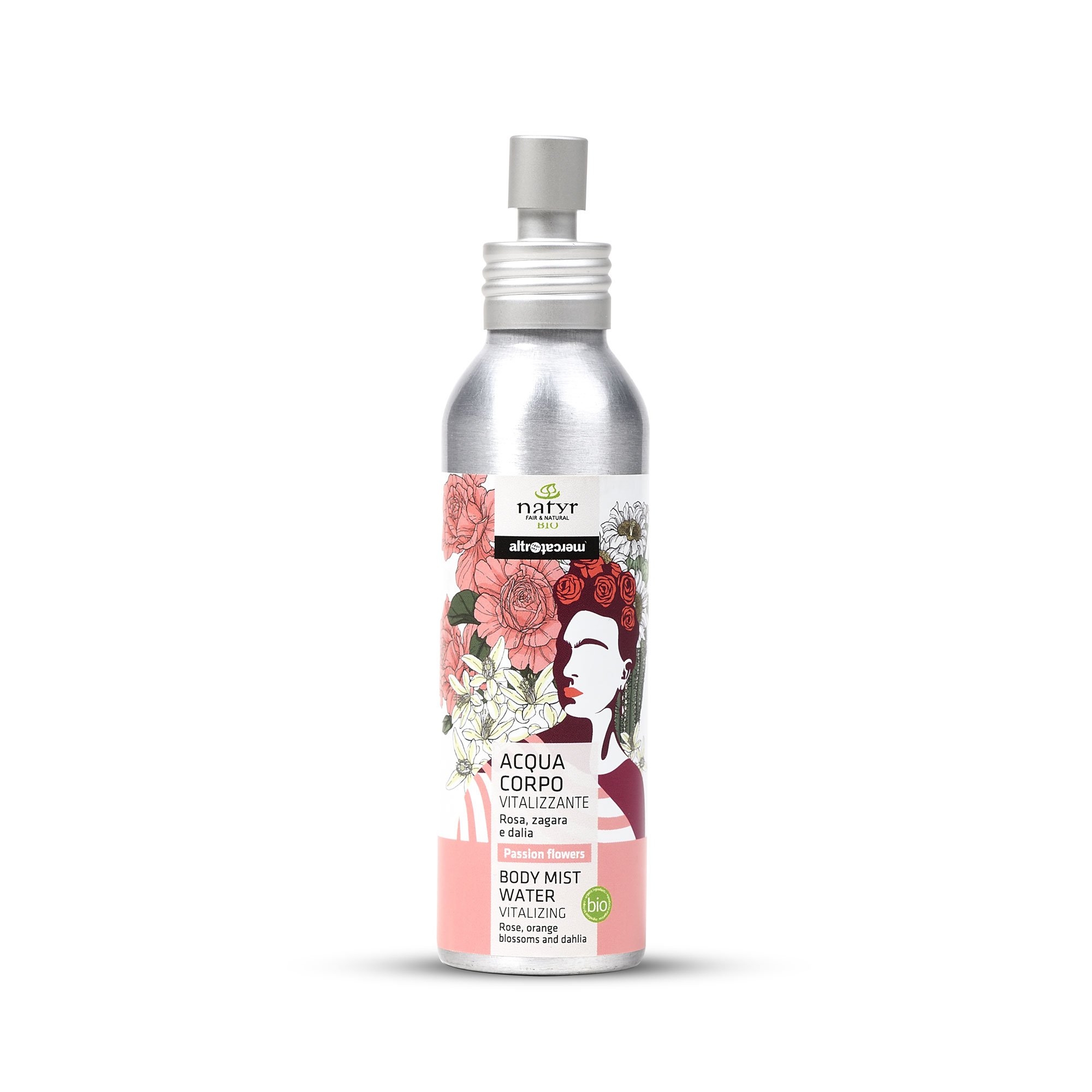 Acqua corpo profumata alla Rosa e Zagara Passion flower Bio Natyr 100ml