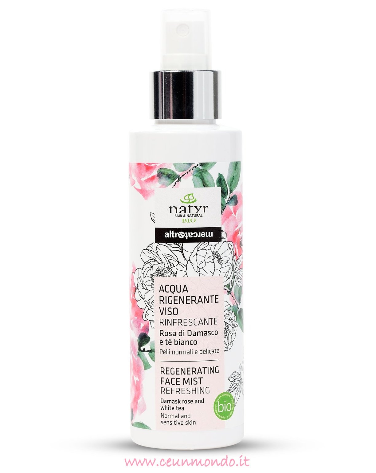 Acqua rigenereante - rinfrescante Bio - Rosa di Damasco - Natyr