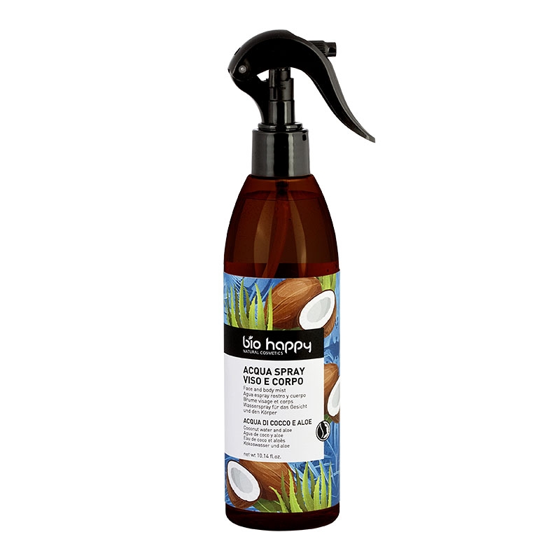 Acqua spray viso e corpo Cocco Aloe 300ml Bio Happy