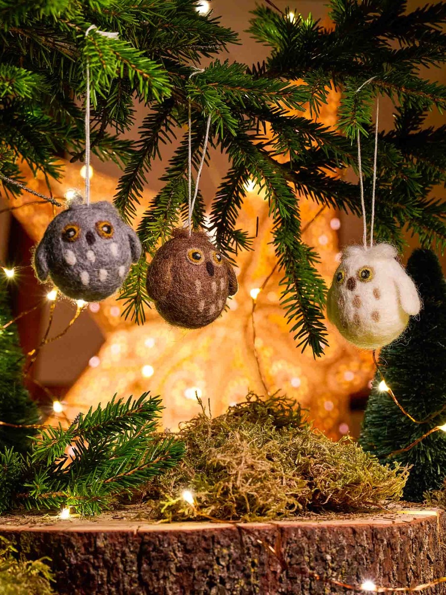 Decorazioni natalizie in feltro GUFETTO