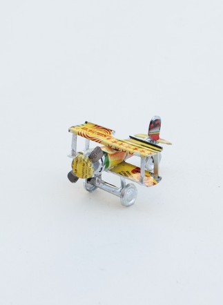 Aeroplanino di latta riciclata 5 cm