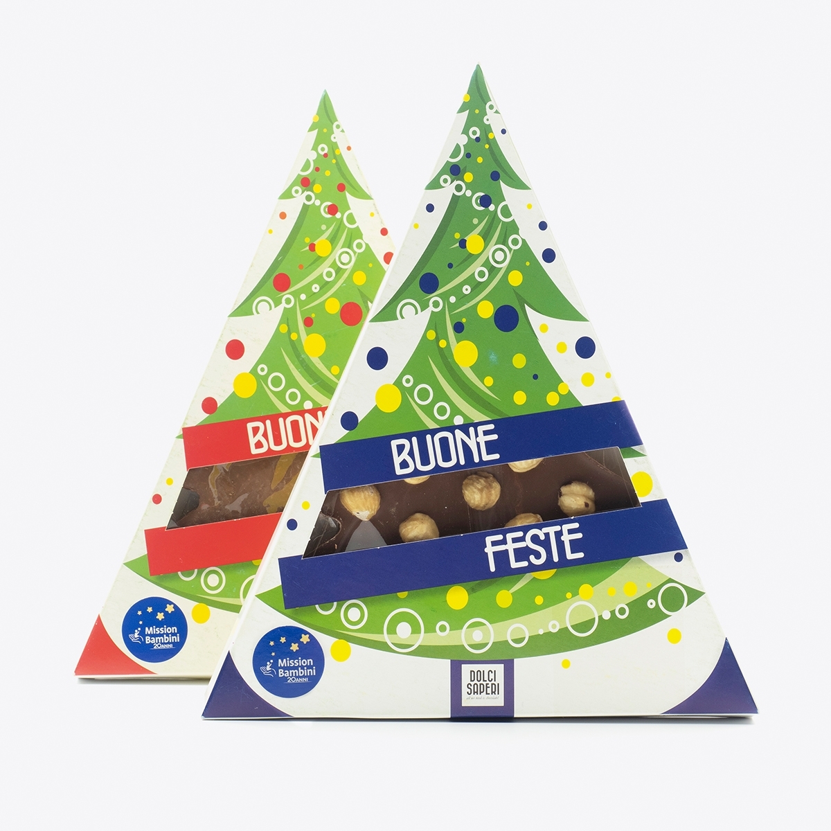 Alberello di cioccolato fondente e nocciole Bio 120gr Dolci saperi