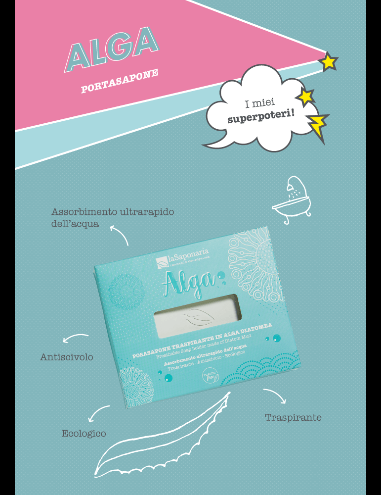 Portasapone Alga per cosmesi solida - La Saponaria 