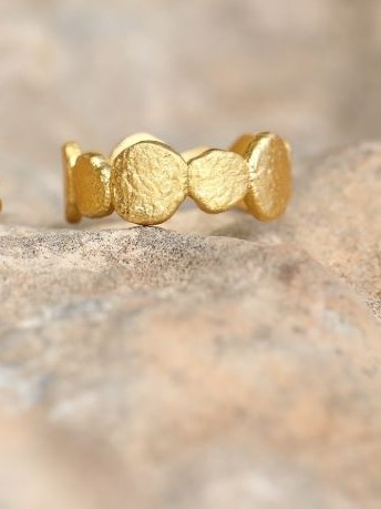 Anello medaglie d'oro, placcato oro, Mandum