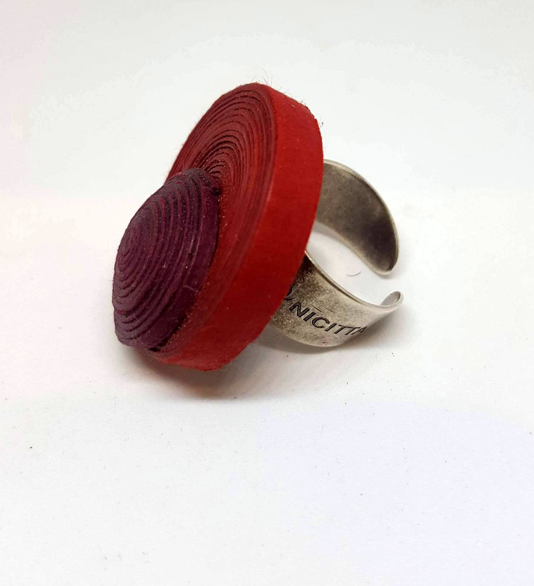 Anello in carta di cotone ROSSO Nicitta