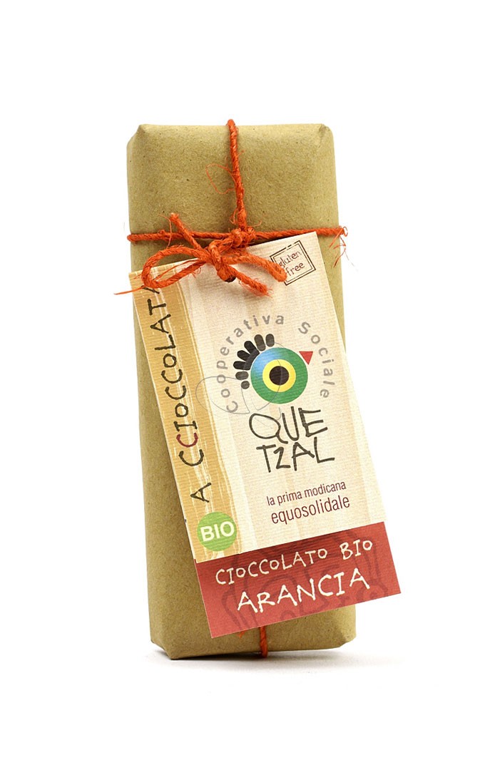 Cioccolato di Modica all'Arancia 60gr - Quetzal