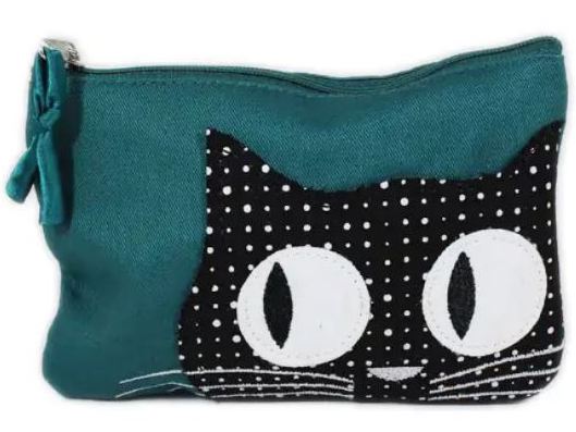 Astuccio in tessuto Gatto a Pois