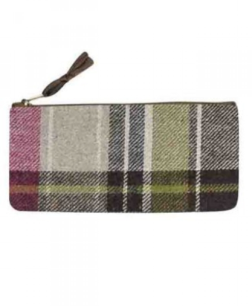 Astuccio portapenne piatto in lana e velluto LUMBERJACK