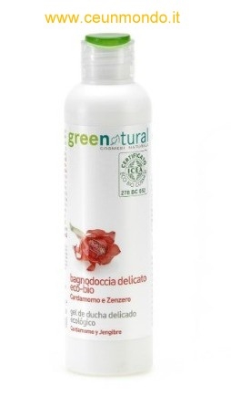 Bagnodoccia delicato BIO Cardamomo e zenzero 250ml - GreeNatural