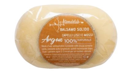 Balsamo solido per capelli lisci o mossi Argan - Artemidelab