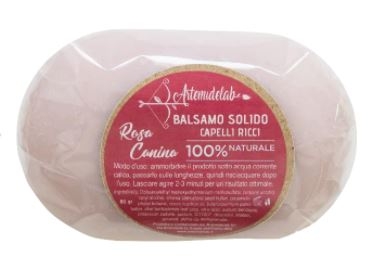 Balsamo solido per capelli ricci Rosa Canina 100% naturale - Artemidelab