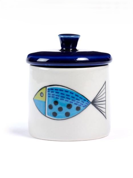 Barattolino in ceramica PESCI KAA equo solidale On Eearth