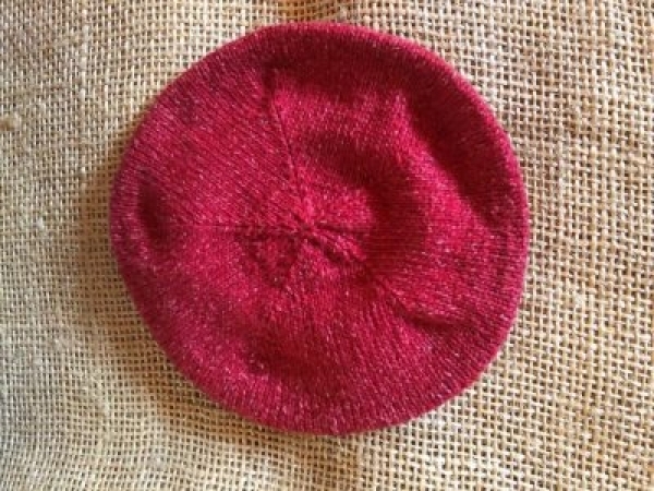 Basco in Lana di alpaca Rosso melange