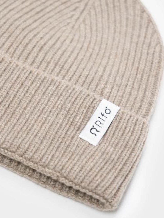 Berretto cashmere rigenerato Marcello beige