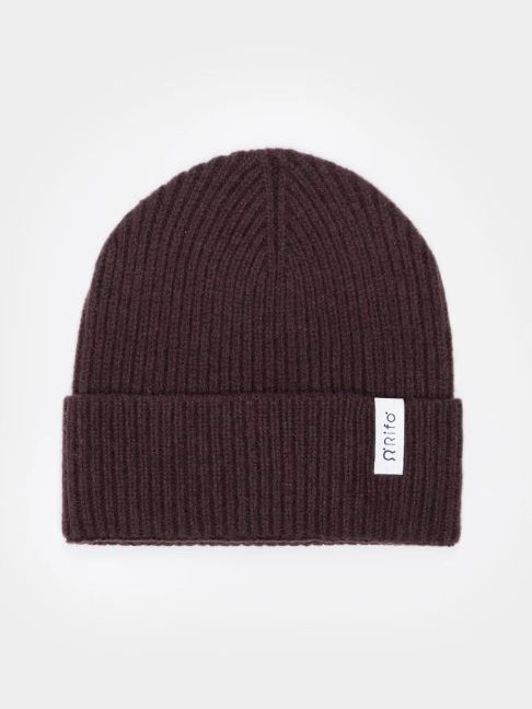 Berretto cashmere rigenerato Marcello Marrone caffè Rifò