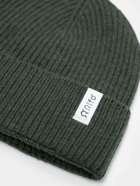 Berretto cashmere rigenerato Marcello Verde foresta Rifò