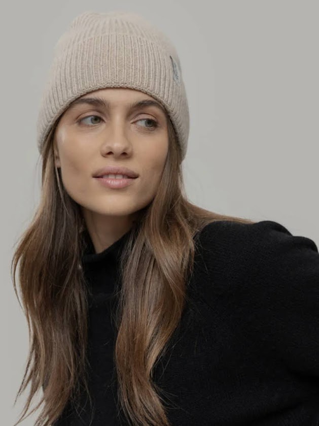 Berretto in cashmere rigenerato Marcello Beige cantuccio - Rifò