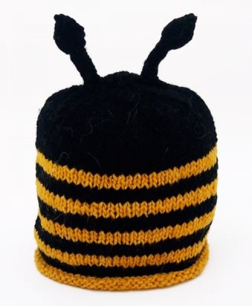 Berretto in Lana nero giallo a forma di APE