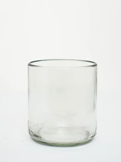 Bicchieri in vetro riciclato bianco trasparente SET da 2