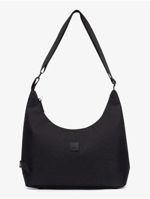 Borsa tracolla mezzaluna BICO in tessuto ecofriendly Black Lefrik
