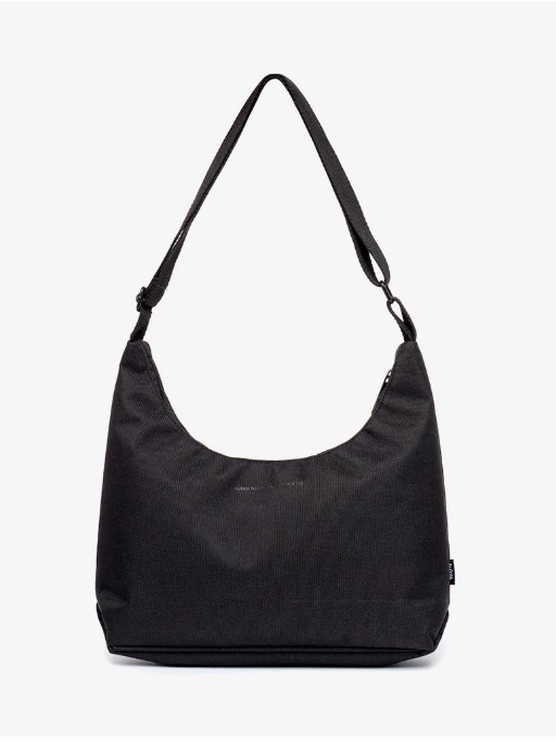 Borsa tracolla mezzaluna BICO in tessuto ecofriendly Black Lefrik