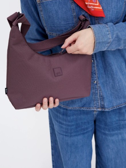 Borsa tracolla BICO in tessuto ecofriendly Maroon Lefrik