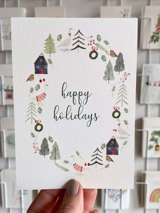 Biglietti di auguri cartolina Vacanze nordiche per Natale