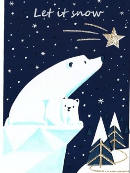 Biglietto auguri Natale Let it snow