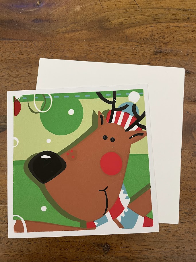 Biglietto auguri Natale Renna
