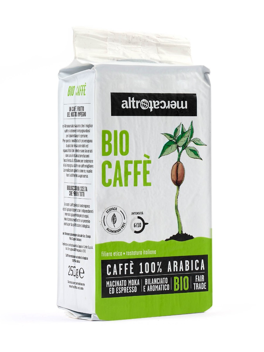 Biocaffè Caffè 100% arabica per moka o Espresso Altromercato