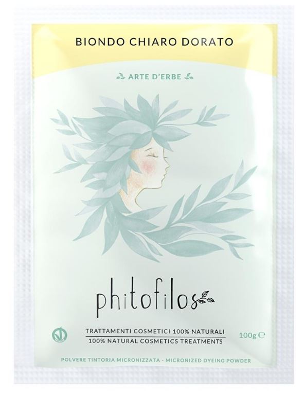 BIONDO CHIARO DORATO colore per capelli 100% vegetale - PHITOFILOS