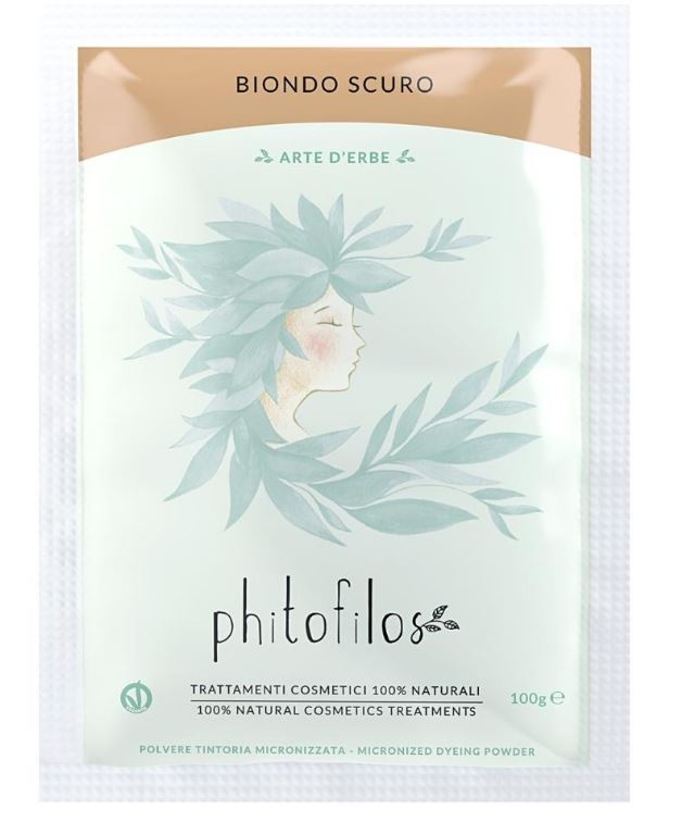 BIONDO SCURO colore per capelli 100% vegetale naturale - PHITOFILOS