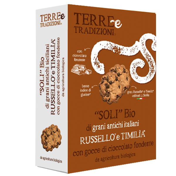 Biscotti Soli Bio al cioccolato grani antichi - Terre e Tradizioni