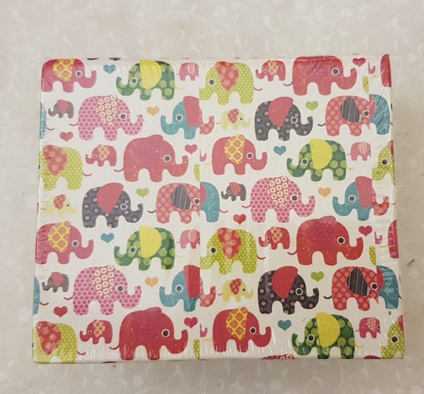 Blocco foglietti carta riciclata Dung Paper - cacca di elefante riciclata - fantasia elefanti colorati