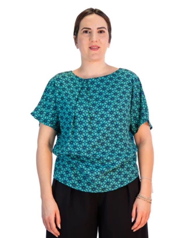 Blusa donna fantasia ottanio Piave
