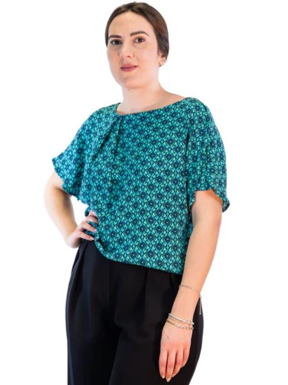 Blusa donna fantasia ottanio Piave