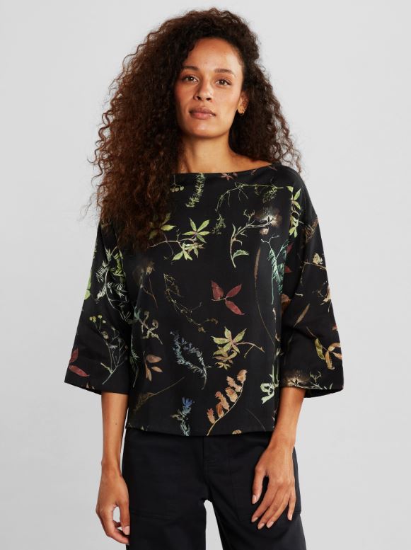 Blusa Vellinge in tencell Night leaves