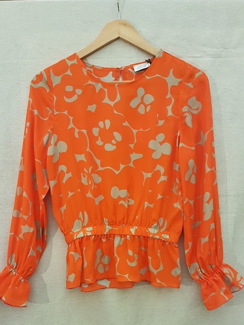 Blusa fantasia arancio Napana