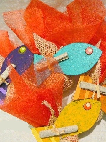 Bomboniera con calamita pesce