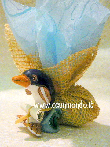 Bomboniera con statua delfino